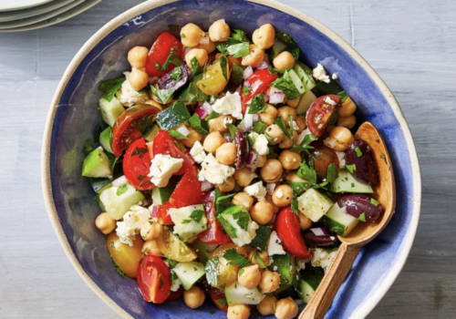 Chopped Salad with Chickpeas, Olives & Feta